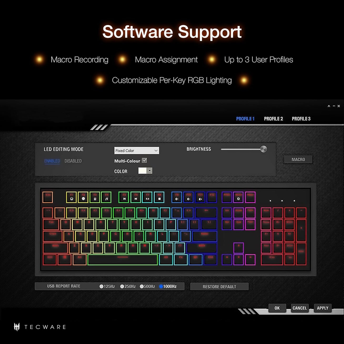 Phantom 87-Key RGB Mechanical Keyboard with Outemu RED Switches - Ultimate Gaming Experience!