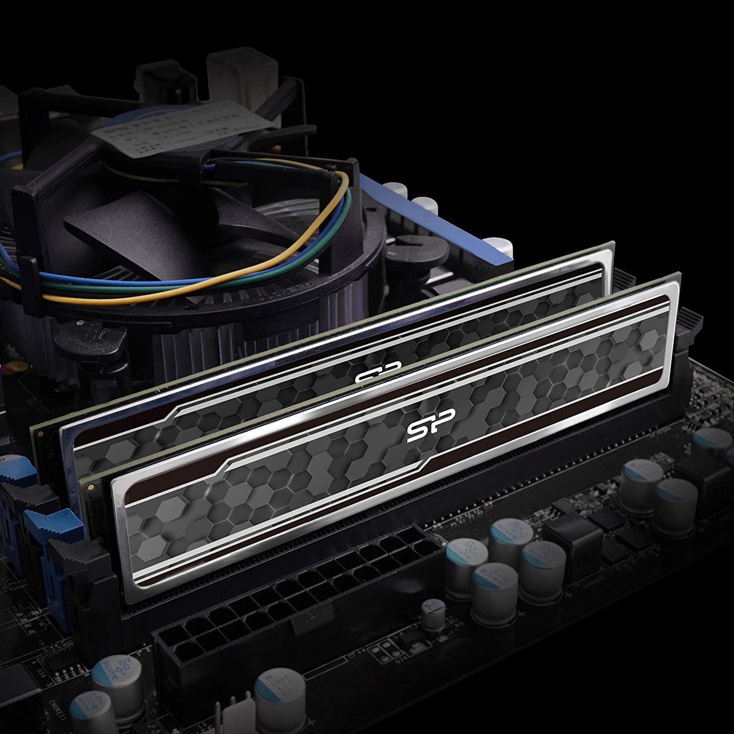 Silicon Power 16GB (2x8GB) DDR4 Gaming RAM - 3200MHz with Heatsink, Camouflage Grey - High Performance Desktop Memory Module