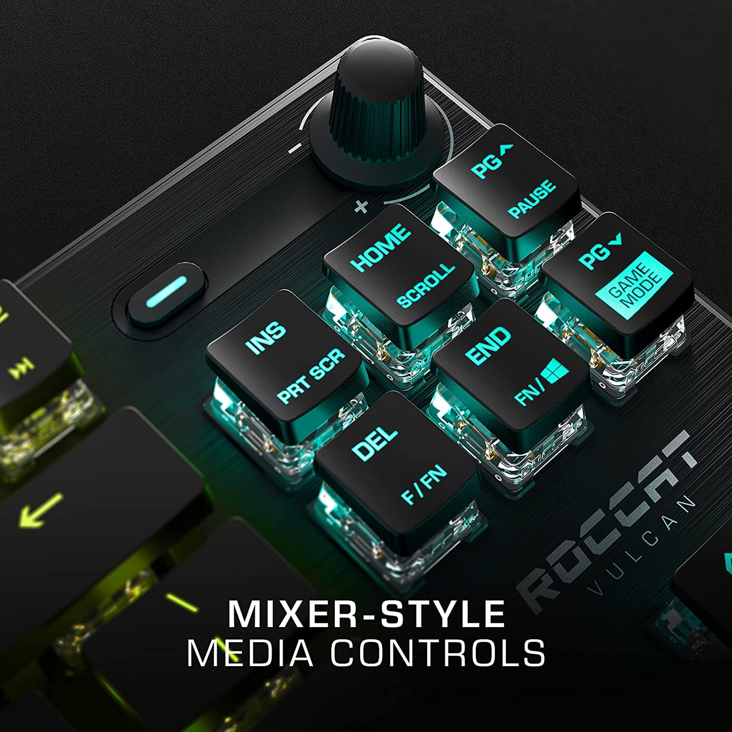 Vulcan TKL Tactile Gaming Keyboard - Compact Tenkeyless Design with Titan Optical Switches, RGB AIMO Lighting, and Durable Aluminum Top Plate - Detachable USB-C Cable - Sleek Black Finish