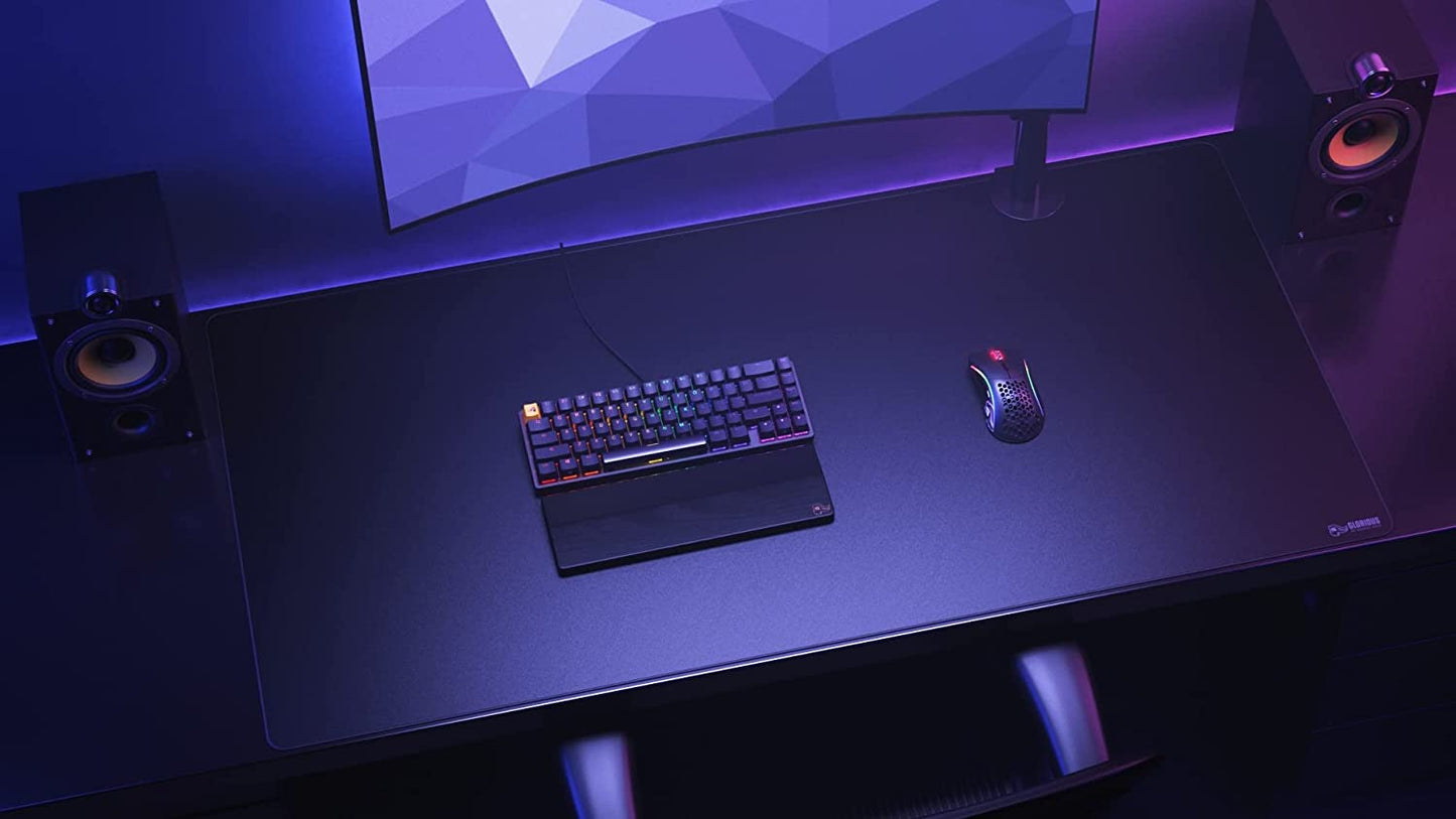 Extra Large 3XL Gaming Mouse Pad - Premium Black Cloth with Stitched Edges, 24"x48" for Ultimate Gaming Experience