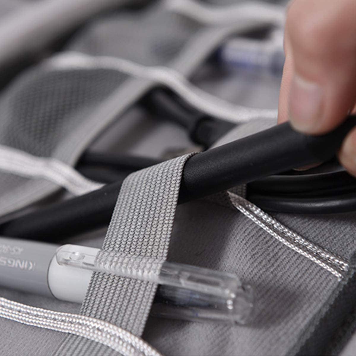 Ultimate Electronics Organizer - Three-Layer Travel Bag for iPad Mini, Kindle, Hard Drives, Cables & Chargers