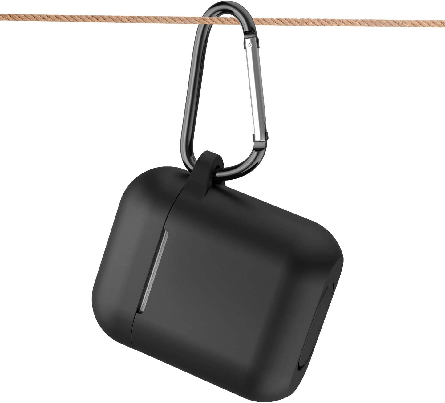 Premium Black Silicone Case for Apple AirPods 1 & 2 - Front LED Visible, Compatible with Wireless & Wired Charging