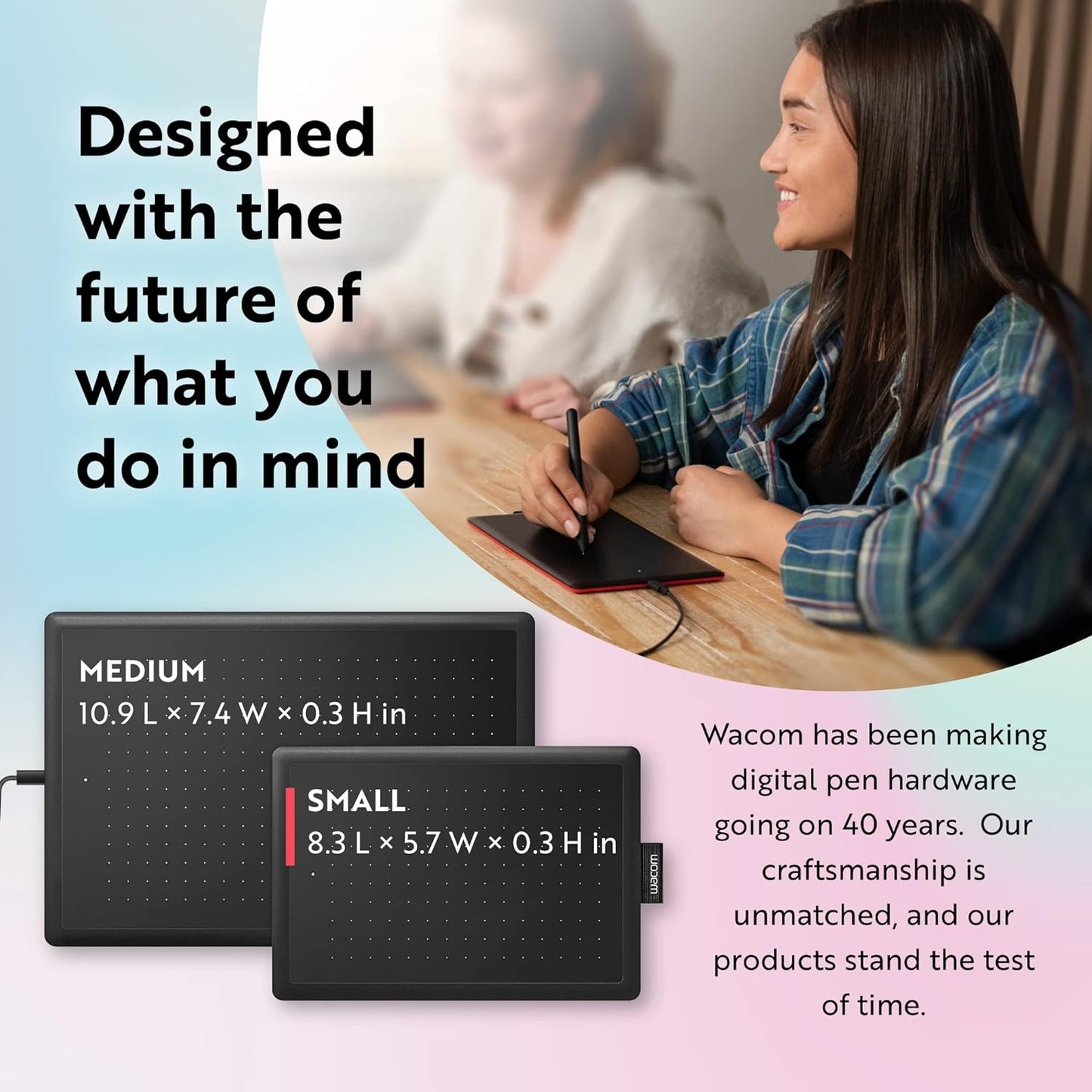 Small Graphics Drawing Tablet - 8.3" x 5.7" Portable & Ergonomic with 2048 Pressure Sensitive Pen, Compatible with Chromebook, Mac & Windows for Students and Creators