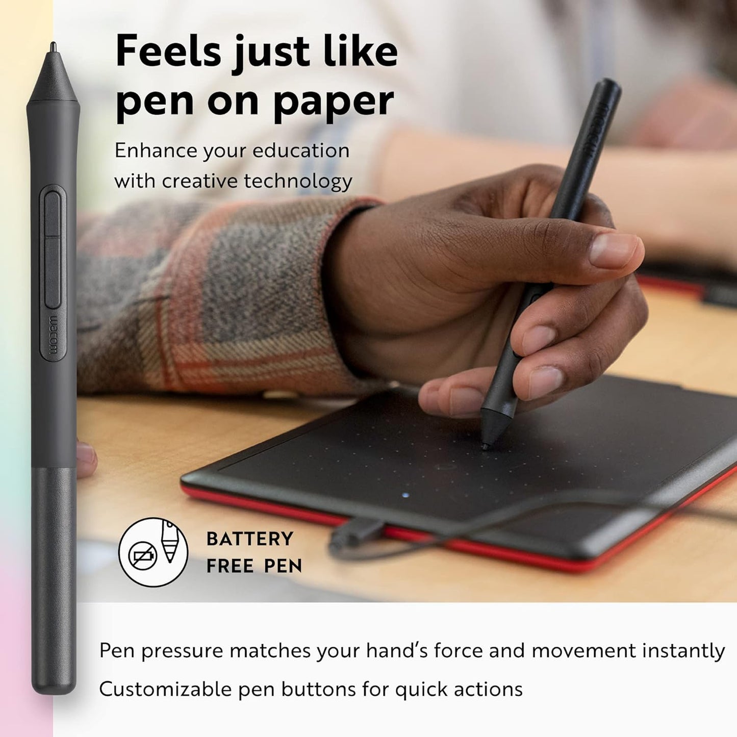 Small Graphics Drawing Tablet - 8.3" x 5.7" Portable & Ergonomic with 2048 Pressure Sensitive Pen, Compatible with Chromebook, Mac & Windows for Students and Creators
