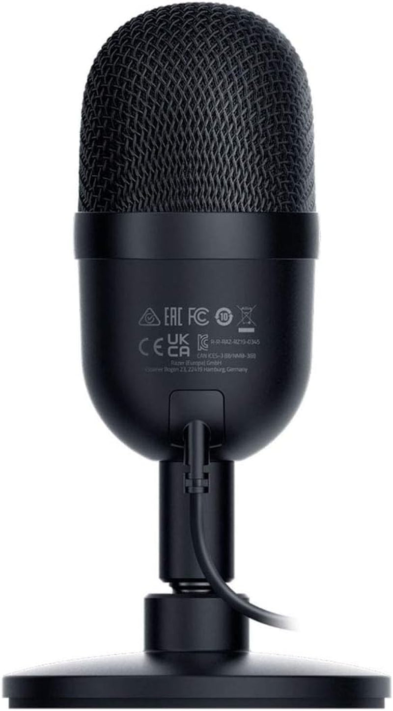 Seiren Mini USB Condenser Microphone - Pro-Level Streaming & Gaming Audio - Supercardioid Precision - Shock Resistant with Tilting Stand - Sleek Classic Black Design