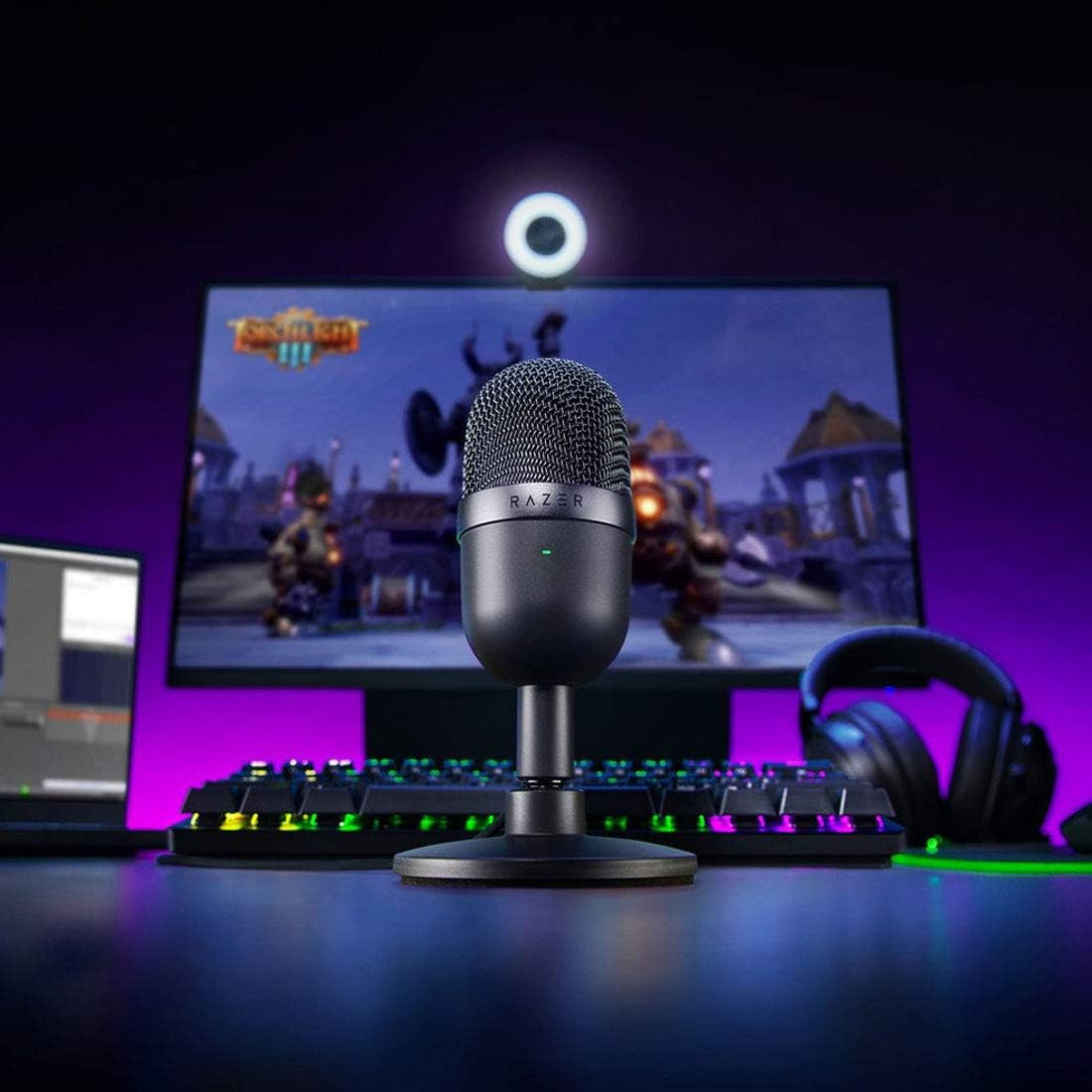 Seiren Mini USB Condenser Microphone - Pro-Level Streaming & Gaming Audio - Supercardioid Precision - Shock Resistant with Tilting Stand - Sleek Classic Black Design