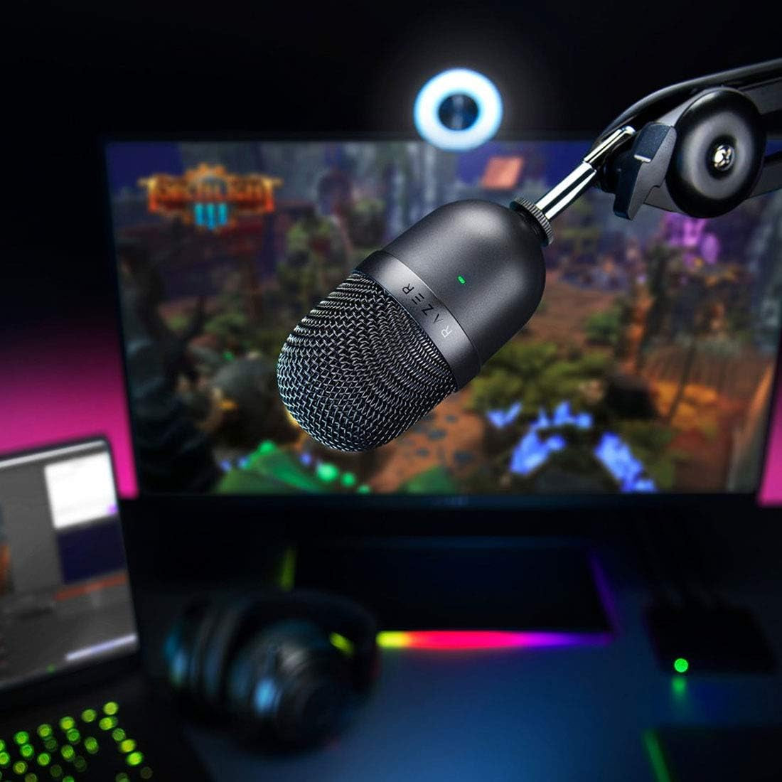 Seiren Mini USB Condenser Microphone - Pro-Level Streaming & Gaming Audio - Supercardioid Precision - Shock Resistant with Tilting Stand - Sleek Classic Black Design