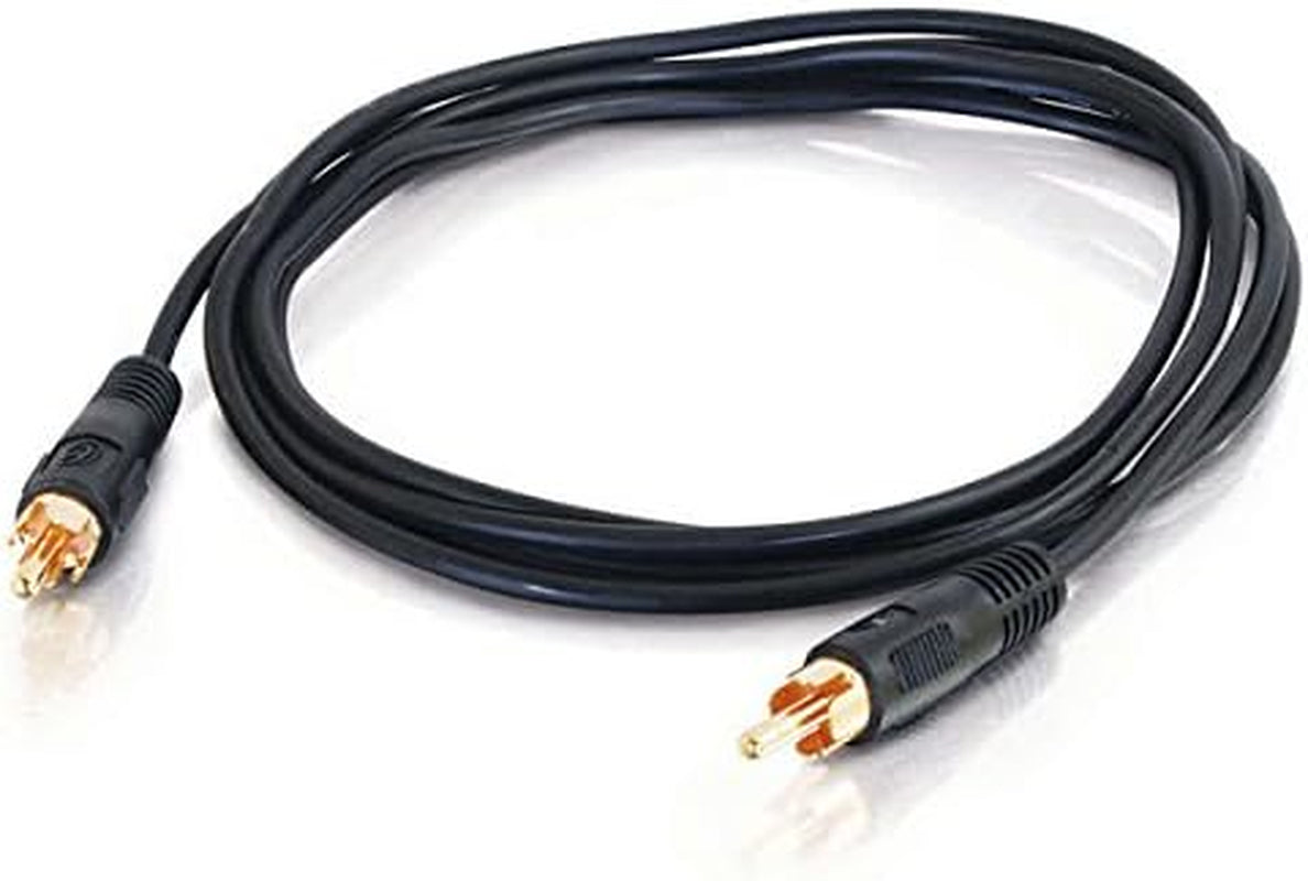 12ft Mono RCA Audio Cable - High-Quality Black Value Series Cable for Superior Sound Quality