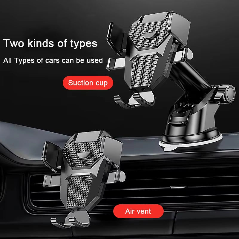 2023 Universal 360° Car Phone Holder - Suction Mount for 4-7 Inch Smartphones - Dashboard & Windshield Stand
