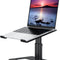 Ergonomic Adjustable Aluminum Laptop Stand - Universal Riser for 10-15.6" Laptops (Black)