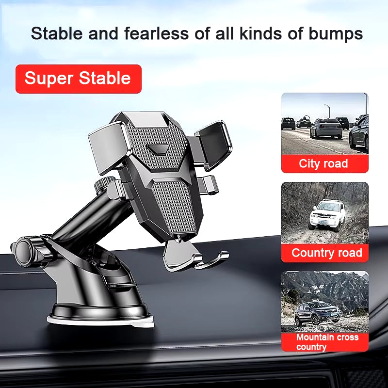 2023 Universal 360° Car Phone Holder - Suction Mount for 4-7 Inch Smartphones - Dashboard & Windshield Stand