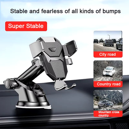 2023 Universal 360° Car Phone Holder - Suction Mount for 4-7 Inch Smartphones - Dashboard & Windshield Stand