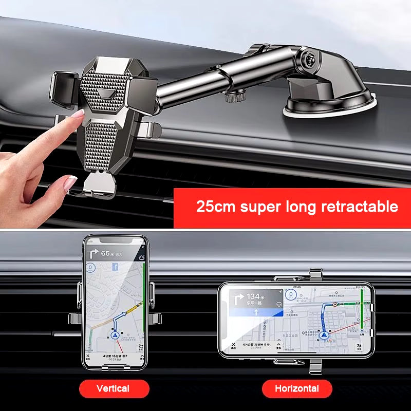 2023 Universal 360° Car Phone Holder - Suction Mount for 4-7 Inch Smartphones - Dashboard & Windshield Stand
