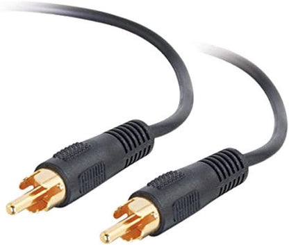 12ft Mono RCA Audio Cable - High-Quality Black Value Series Cable for Superior Sound Quality