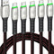 5-Pack USB Type C Cables - Fast Charging 3.1A QC3.0 - Durable Nylon, 1.6ft to 6.6ft, Compatible with Samsung Galaxy S20/S10/S9/S8, Note 10/9, LG, Google Pixel and More